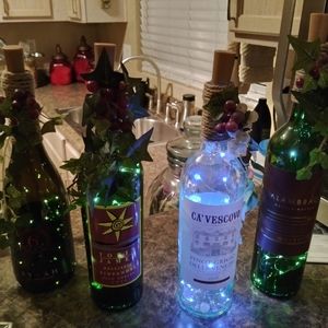 Beautiful Light Up Wine Bottles